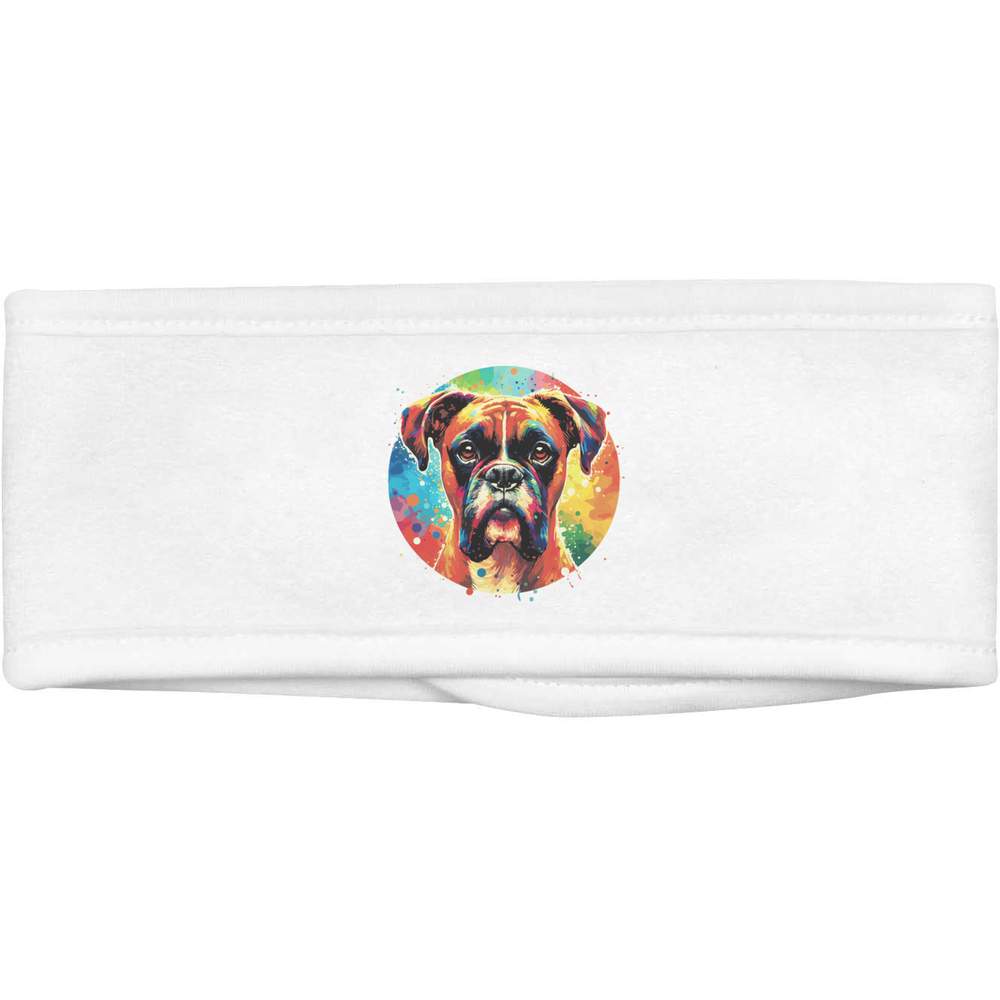'Colourful Boxer Dog Portrait' Beauty Head Band / Hair Band (HB00032571)
