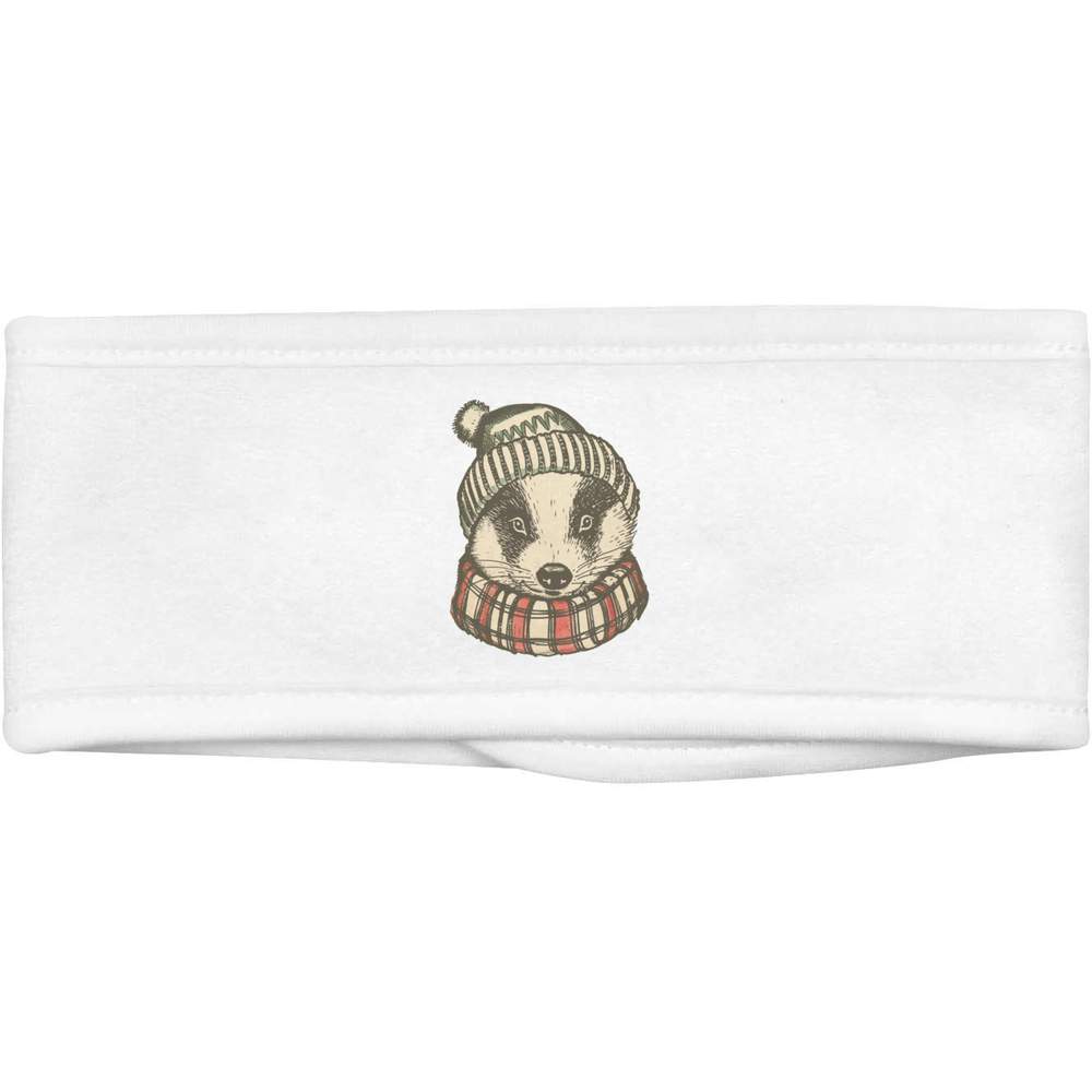 'Badger Wearing Bobble Hat' Beauty Head Band / Hair Band (HB00039333)