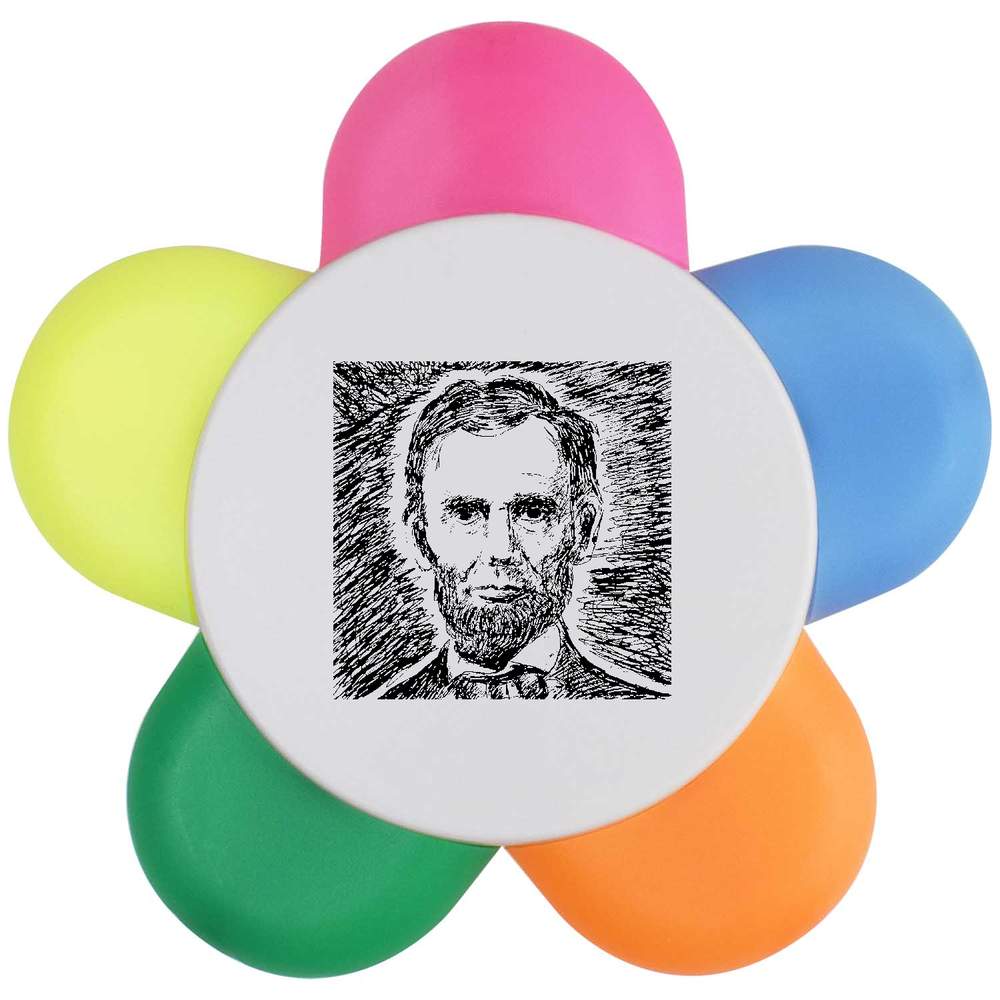 'Abraham Lincoln' Flower Shape Highlighter Pen (HL00002949)