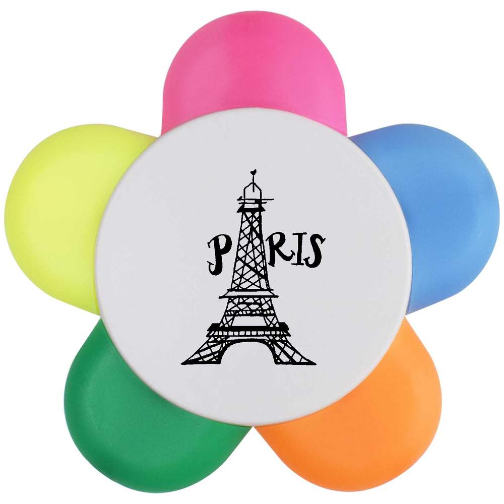'Paris Eiffel Tower' Flower Shape Highlighter Pen (HL00004900)