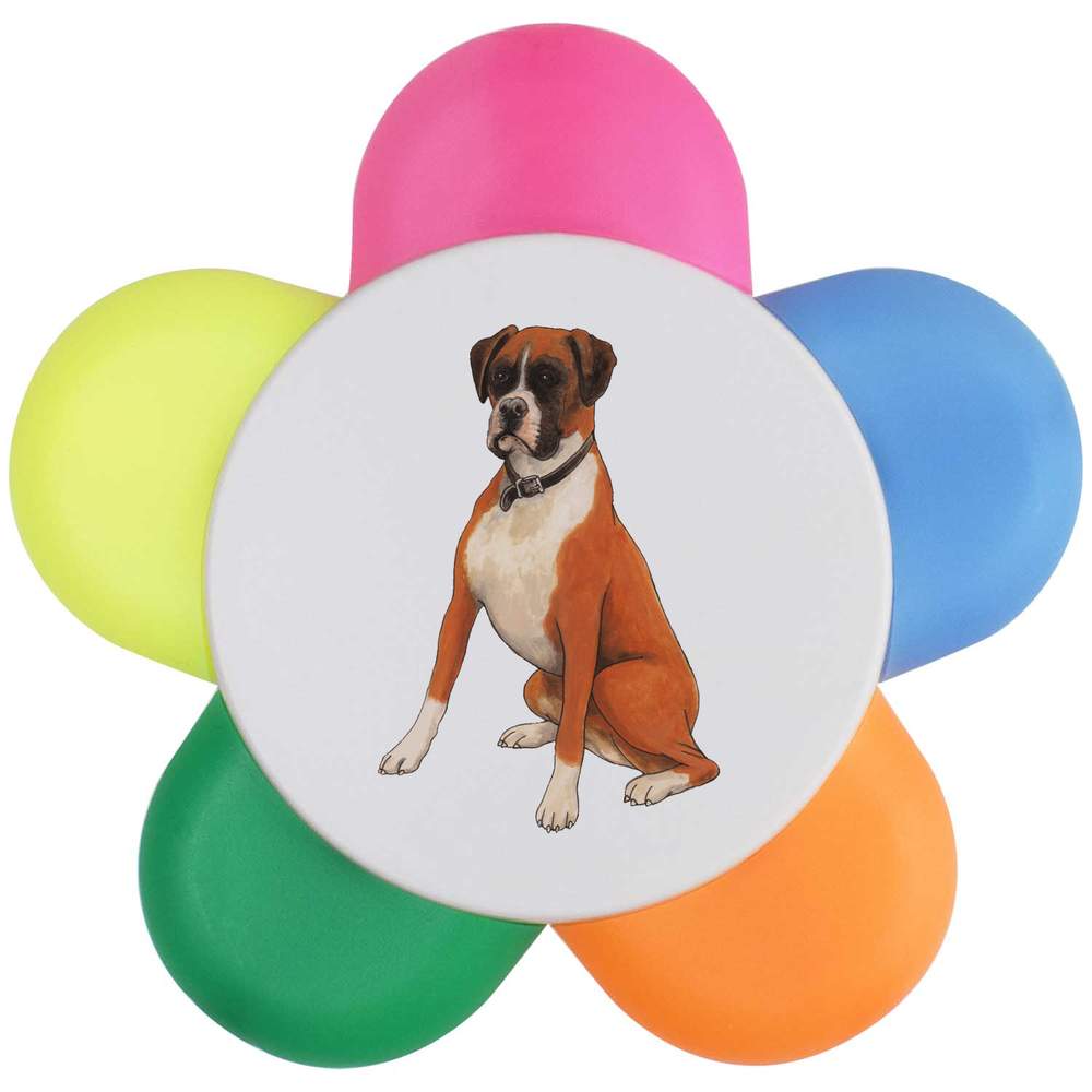 'Boxer Dog' Flower Shape Highlighter Pen (HL00008160)