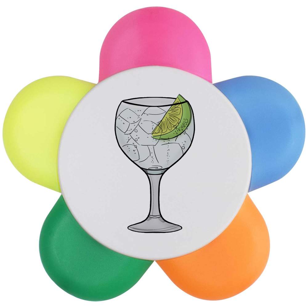 'Gin & Tonic' Flower Shape Highlighter Pen (HL00010798)