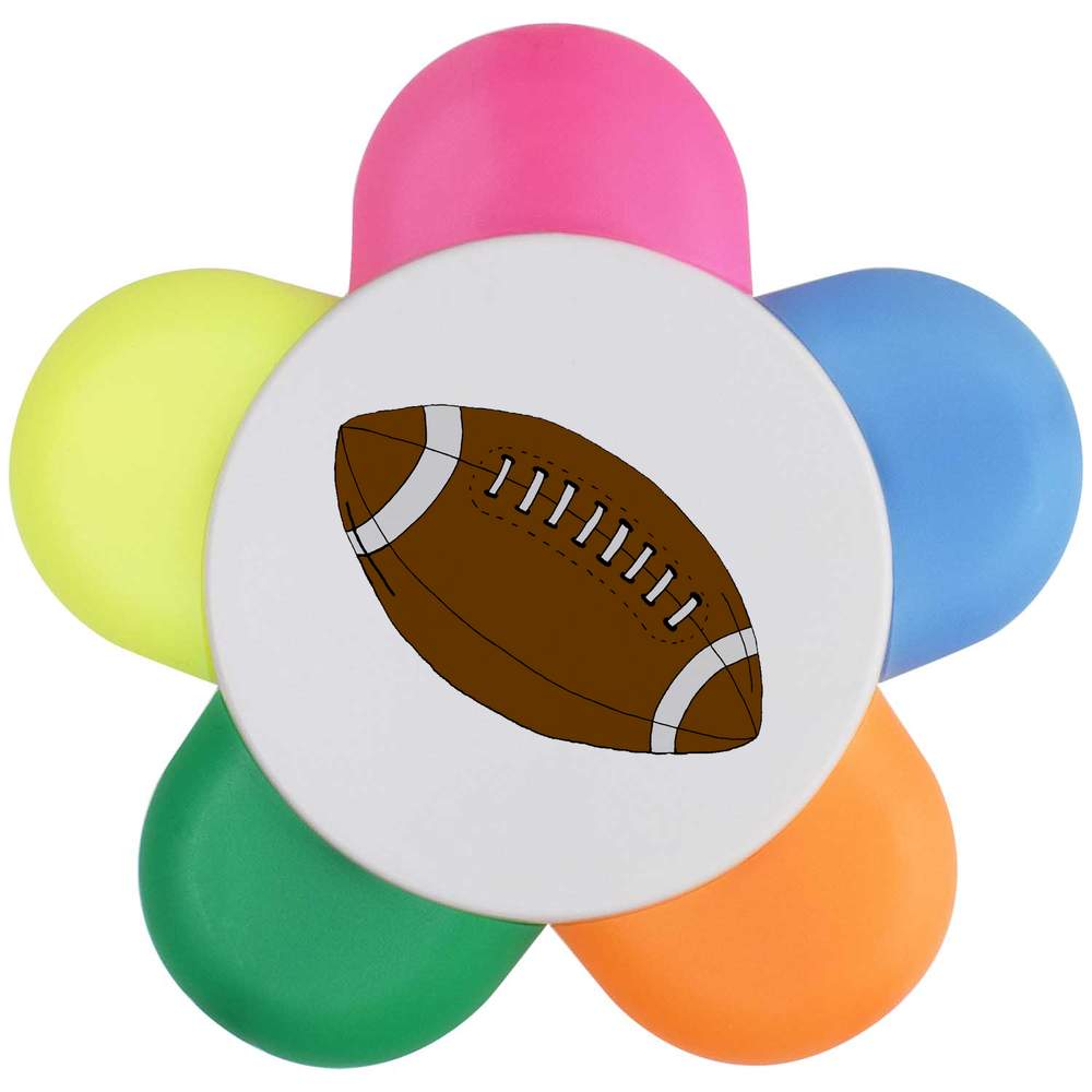 'Rugby Ball' Flower Shape Highlighter Pen (HL00011465)