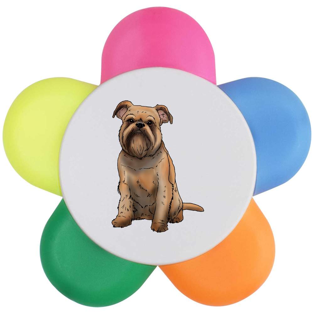 'Brussels Griffon' Flower Shape Highlighter Pen (HL00018444)