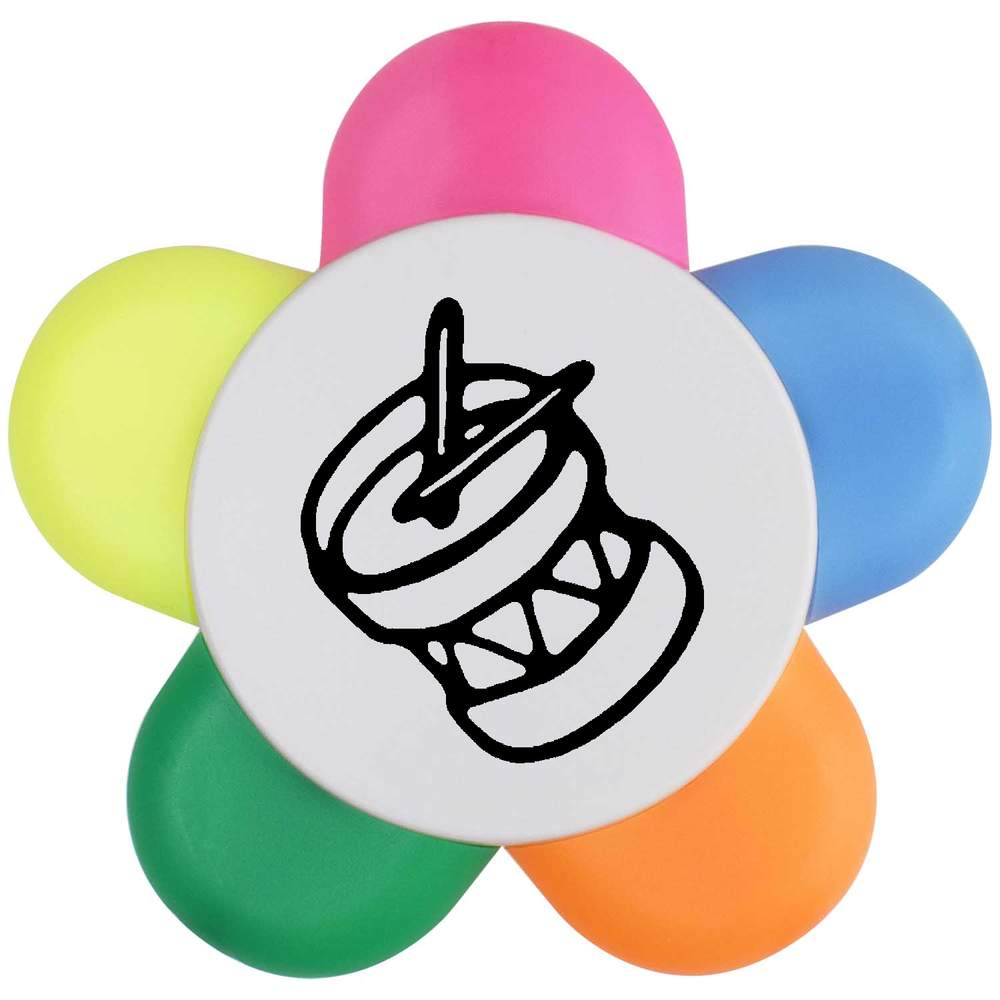 'Drum & Sticks' Flower Shape Highlighter Pen (HL00022055)
