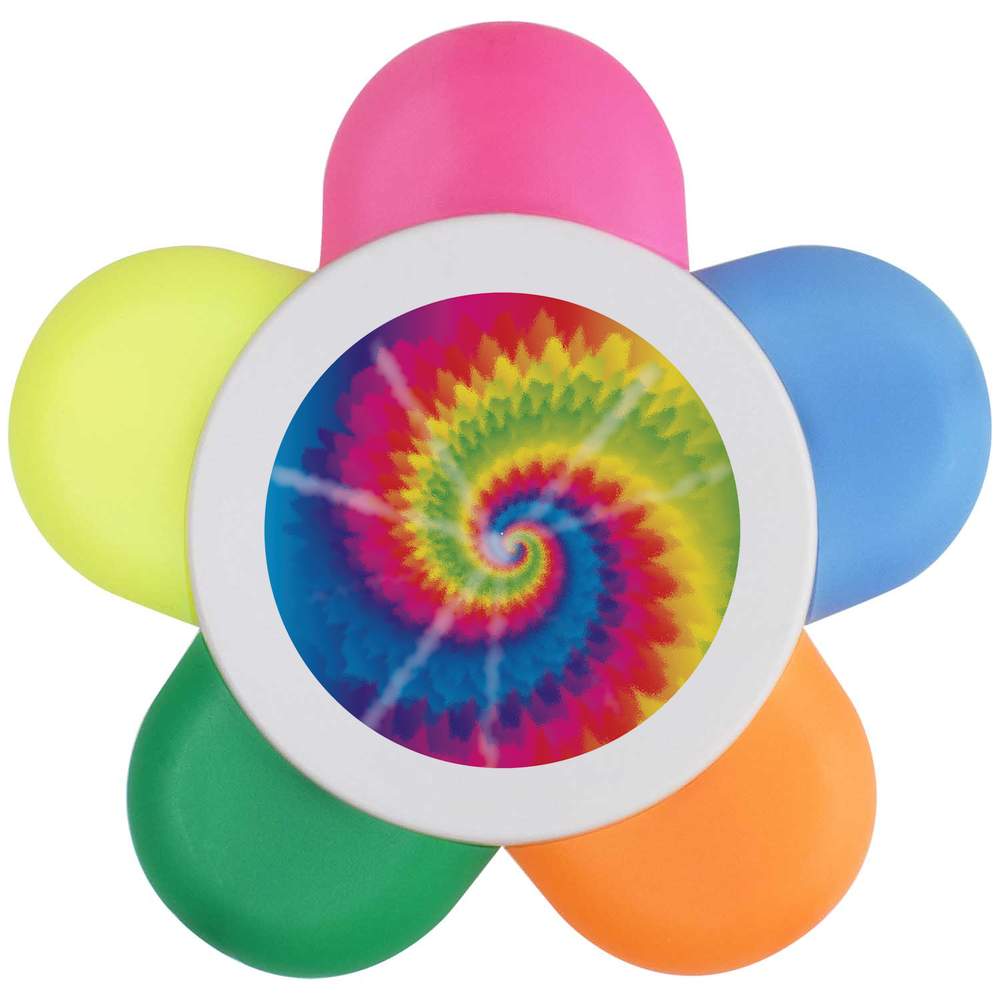 'Tie Dye Pattern' Flower Shape Highlighter Pen (HL00028348)