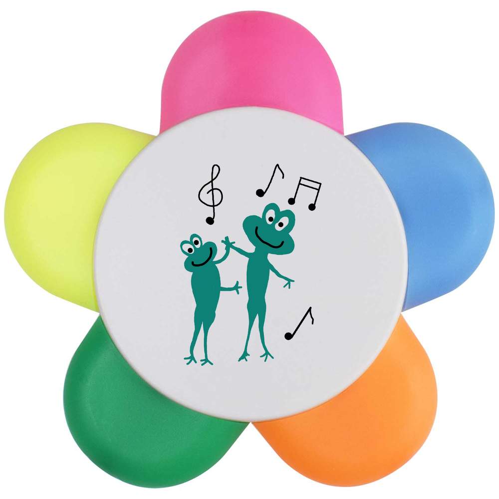 'Frog's Dancing the Night Away' Flower Shape Highlighter Pen (HL00030026)