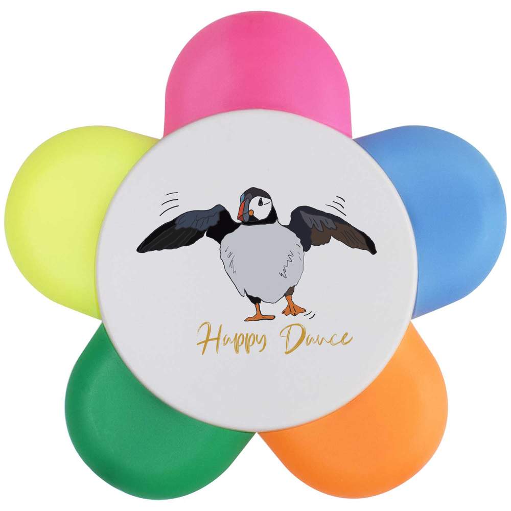 'Puffin Dancing ' Flower Shape Highlighter Pen (HL00033341)