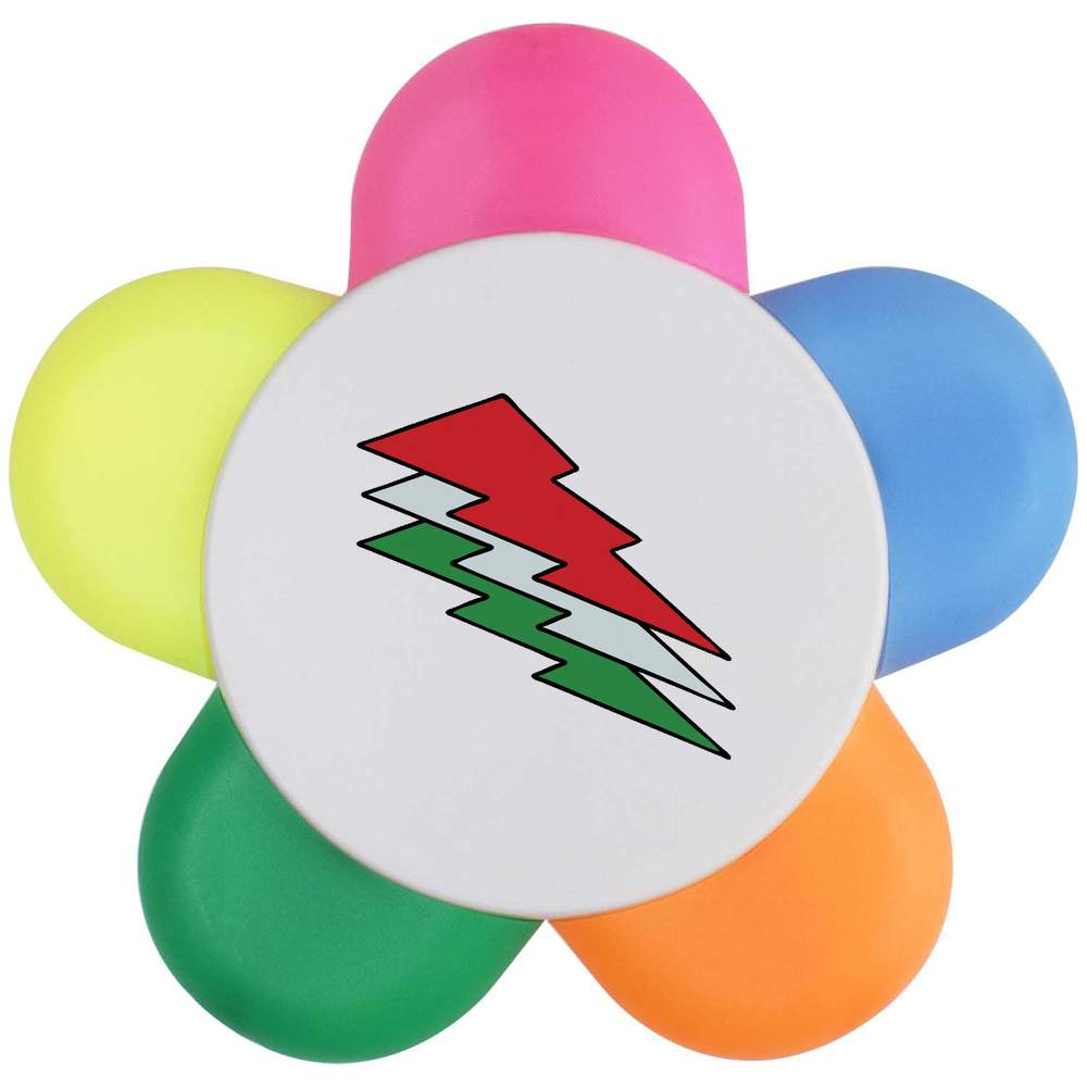 'Italian Flag Sign' Flower Shape Highlighter Pen (HL00034574)