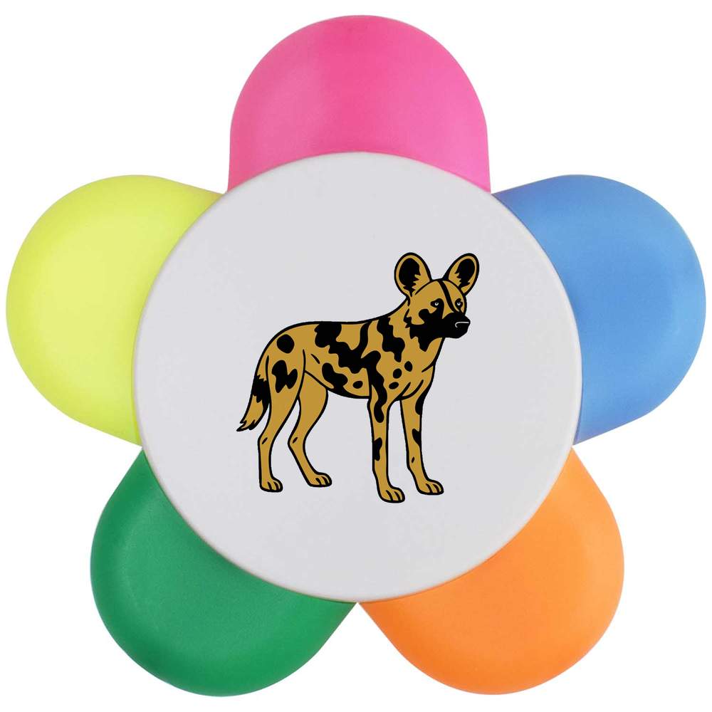 'African Wild Dog' Flower Shape Highlighter Pen (HL00038696)