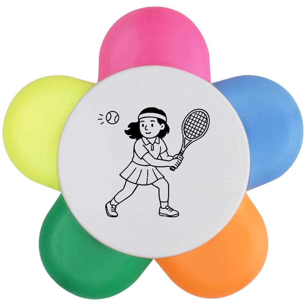 'Tennis Girl' Flower Shape Highlighter Pen (HL00038842)