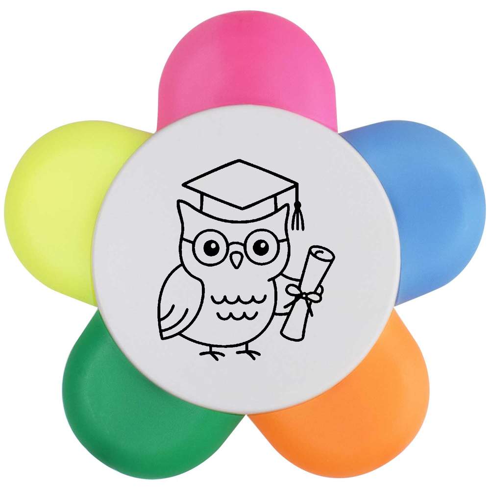 'Graduation Owl' Flower Shape Highlighter Pen (HL00039111)