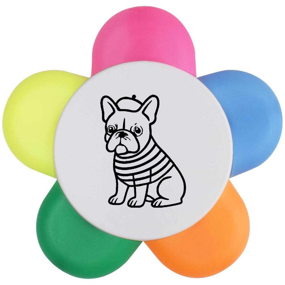 'French Bulldog' Flower Shape Highlighter Pen (HL00039202)
