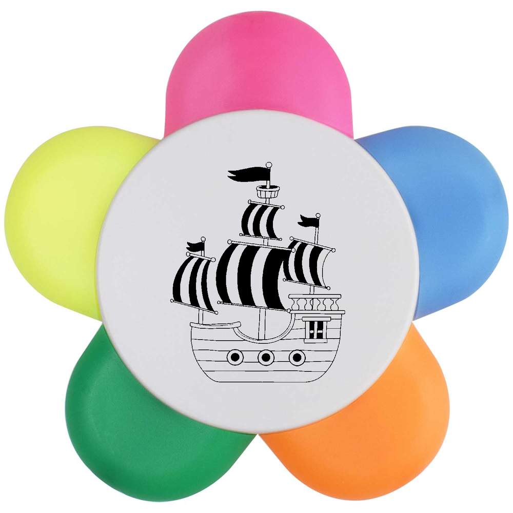 'Pirate Ship' Flower Shape Highlighter Pen (HL00039265)
