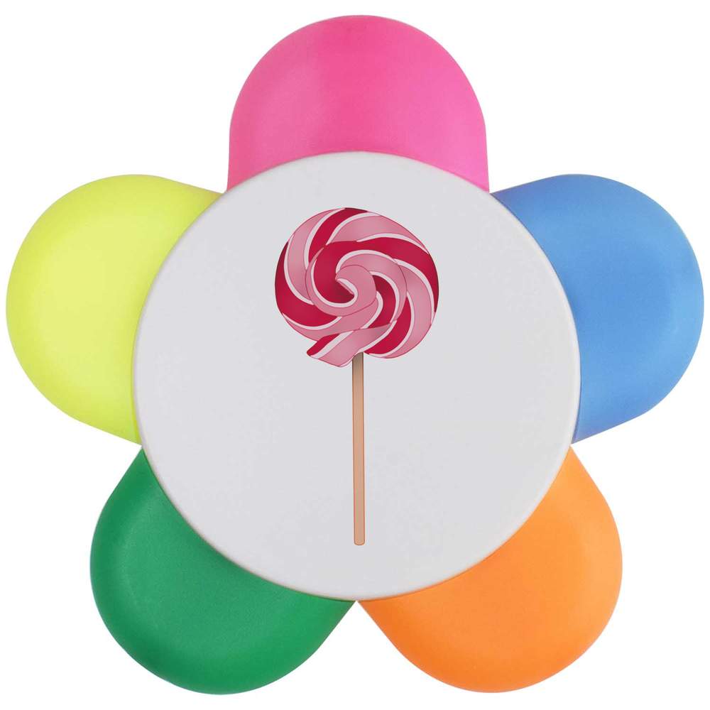 'Spiral Lollipop Candy' Flower Shape Highlighter Pen (HL00039536)