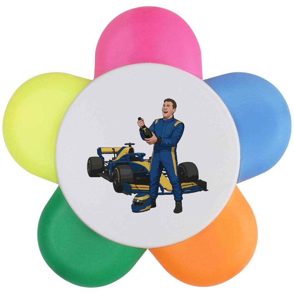 'Racer Popping Celebration' Flower Shape Highlighter Pen (HL00040068)