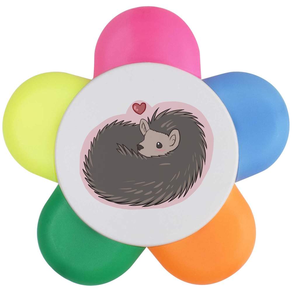 'Hedgehog Love' Flower Shape Highlighter Pen (HL00040453)