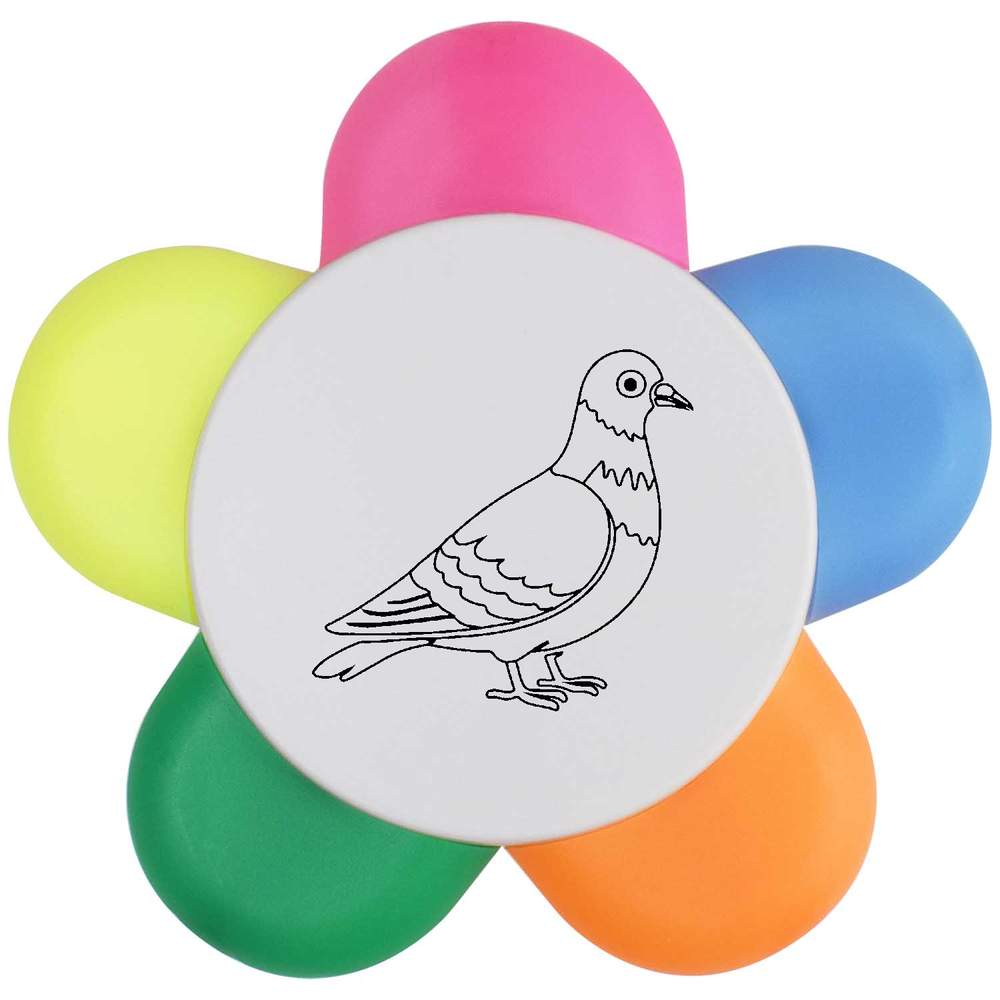 'Common Pigeon' Flower Shape Highlighter Pen (HL00040520)