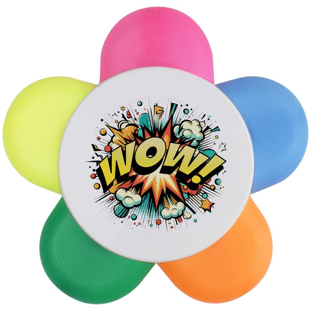 'WOW Comic Book Art' Flower Shape Highlighter Pen (HL00040776)