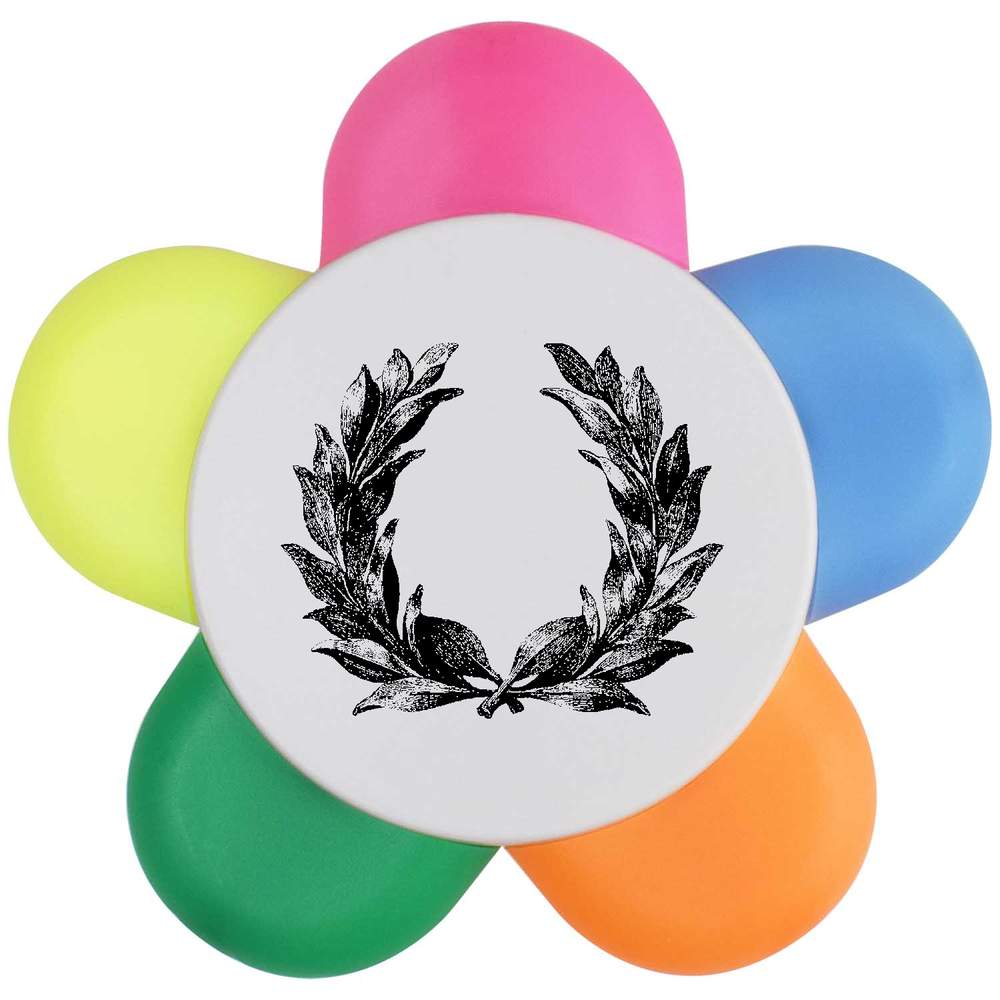 'Laurel Wreath ' Flower Shape Highlighter Pen (HL00041428)