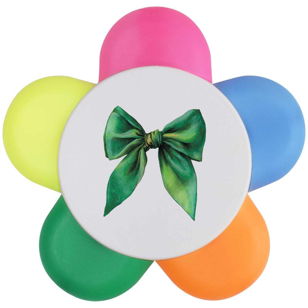 'Green Bow' Flower Shape Highlighter Pen (HL00041543)