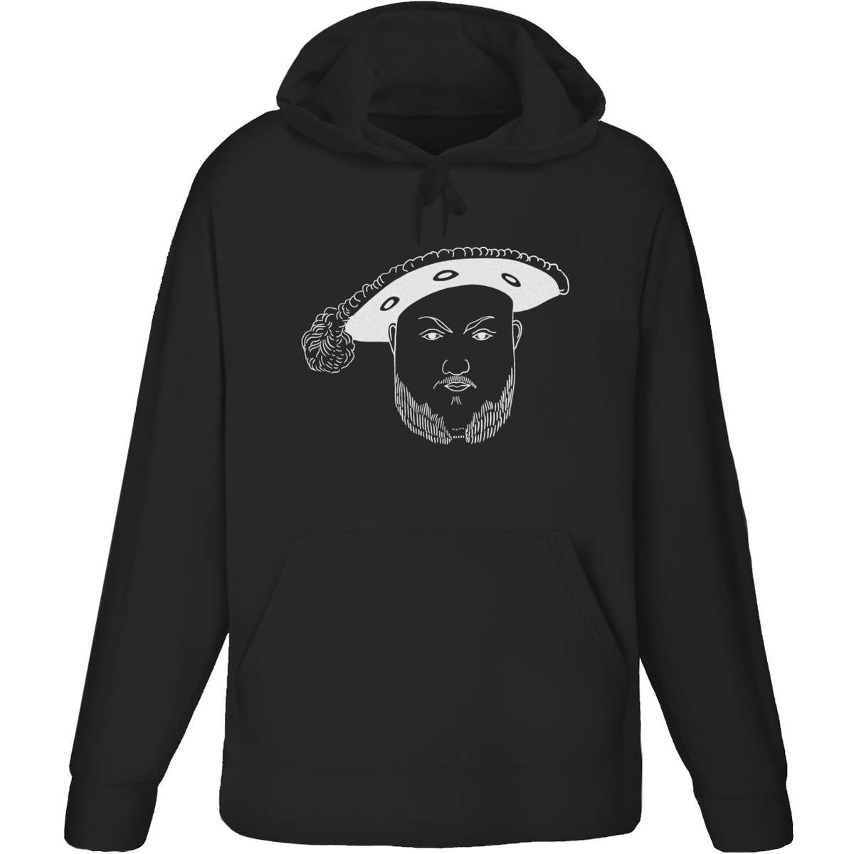'Henry 8th Head' Adult Hoodie - Black, L - Hooded Sweatshirt / Jumper for Training, Sports and Outdoor Wear (HO00159515)