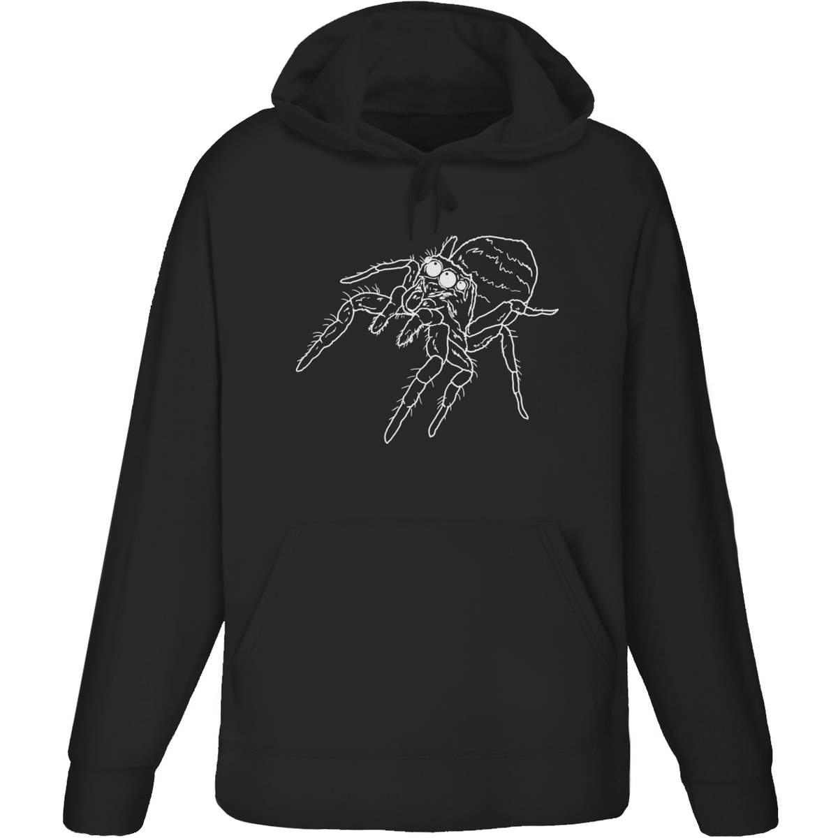 'Jumping Spider' Adult Hoodie - Black, L - Hooded Sweatshirt / Jumper for Training, Sports and Outdoor Wear (HO00180743)
