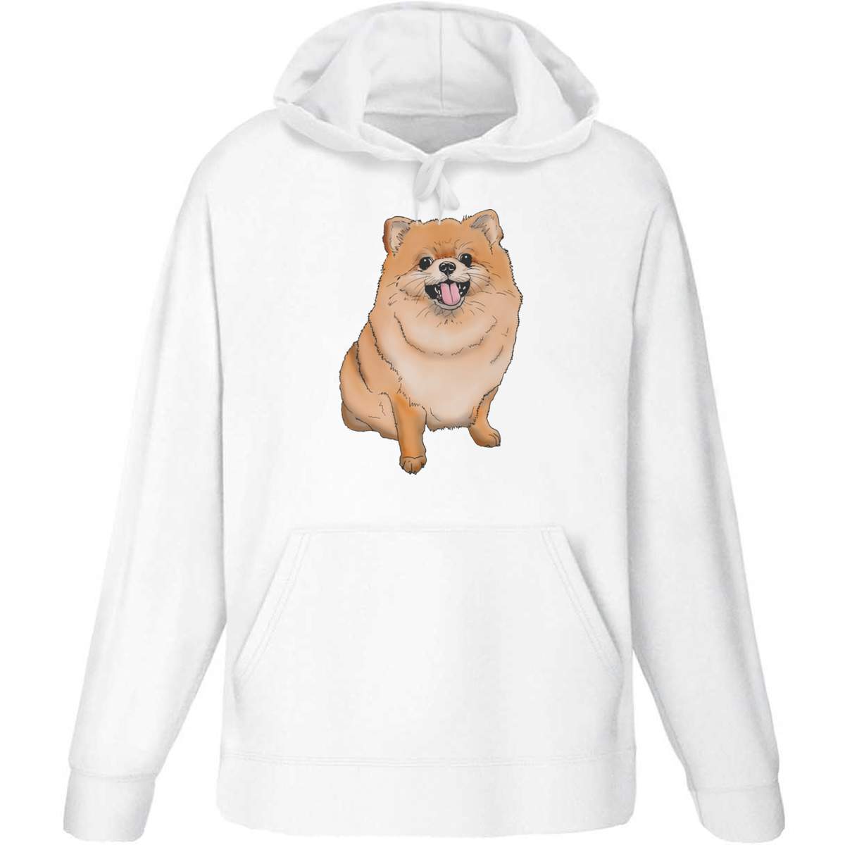 Medium 'Pomeranian Dog' Adult Hoodie / Hooded Sweater (White) (HO00060978)