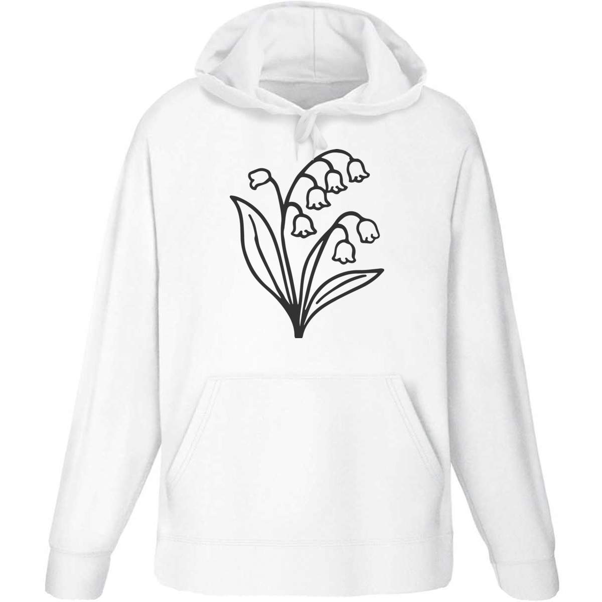 'Lily of the Valley Flower' Adult Hoodie - White, M - Hooded Sweatshirt / Jumper for Training, Sports and Outdoor Wear (HO00351805)