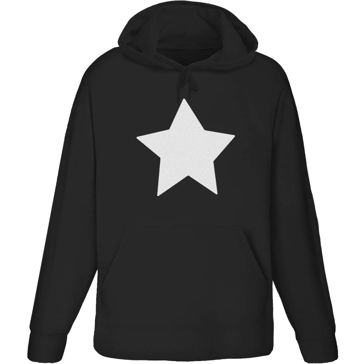 Medium 'Star Shape' Adult Hoodie / Hooded Sweater / Jumper (Black) (HO00131158)