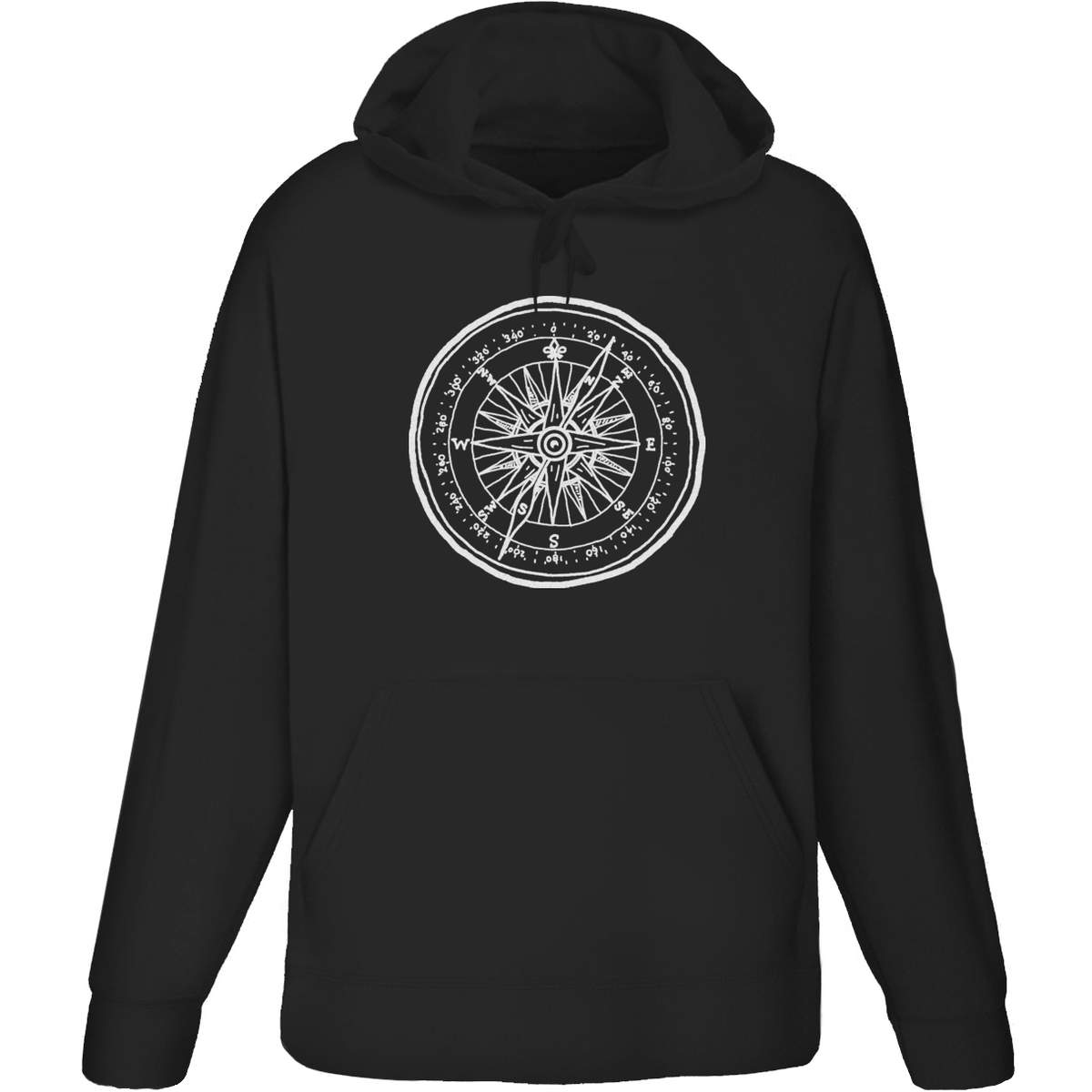 Medium 'Scout Compass' Adult Hoodie / Hooded Sweater / Jumper (Black) (HO00166048)