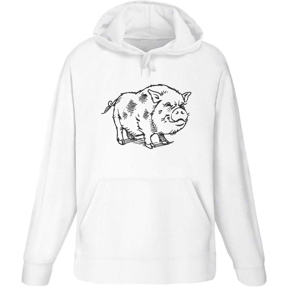 Hoodie / Kapuzenpullover "Hairy Pig" für Erwachsene (HO024298) - Bild 9 von 12