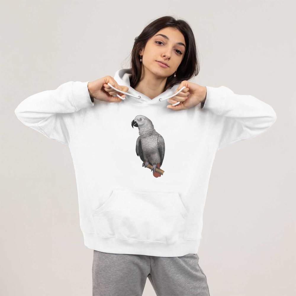 Sweat à capuche / sweat à capuche adulte « African Grey Perrot » (HO028573) vente en gros