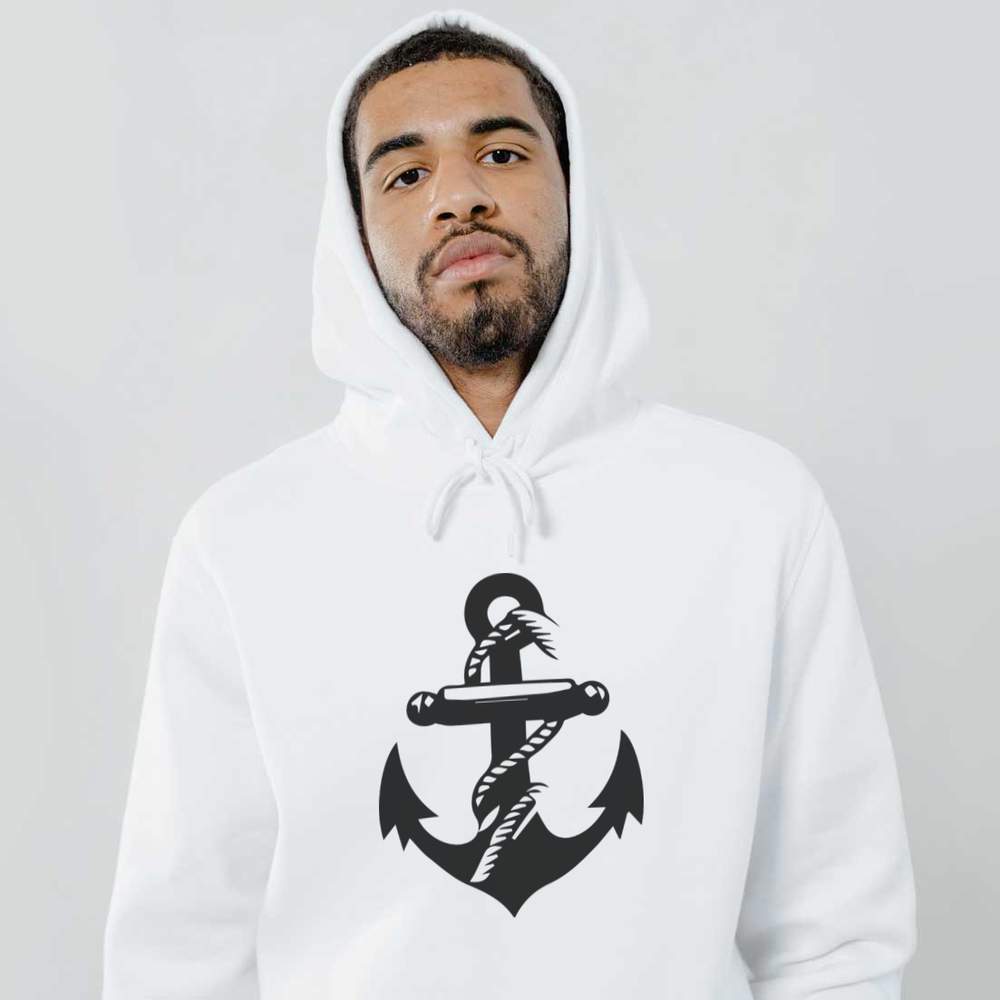 Sweat à capuche / sweat à capuche adulte « Boat en ligne Anchor » (HO047738)