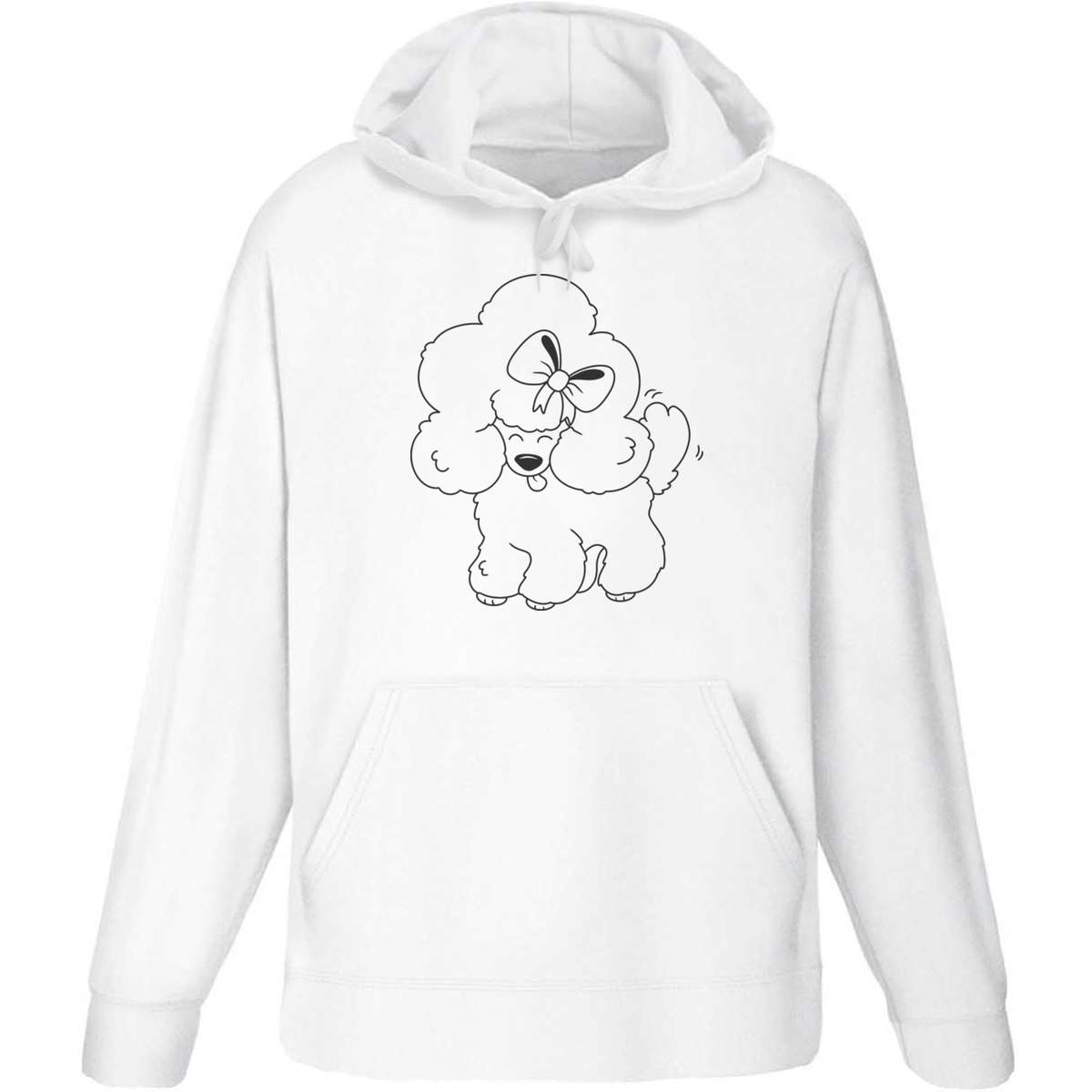 'Posh Poodle Puppy' Adult Hoodie / Hooded Sweater (HO048096)
