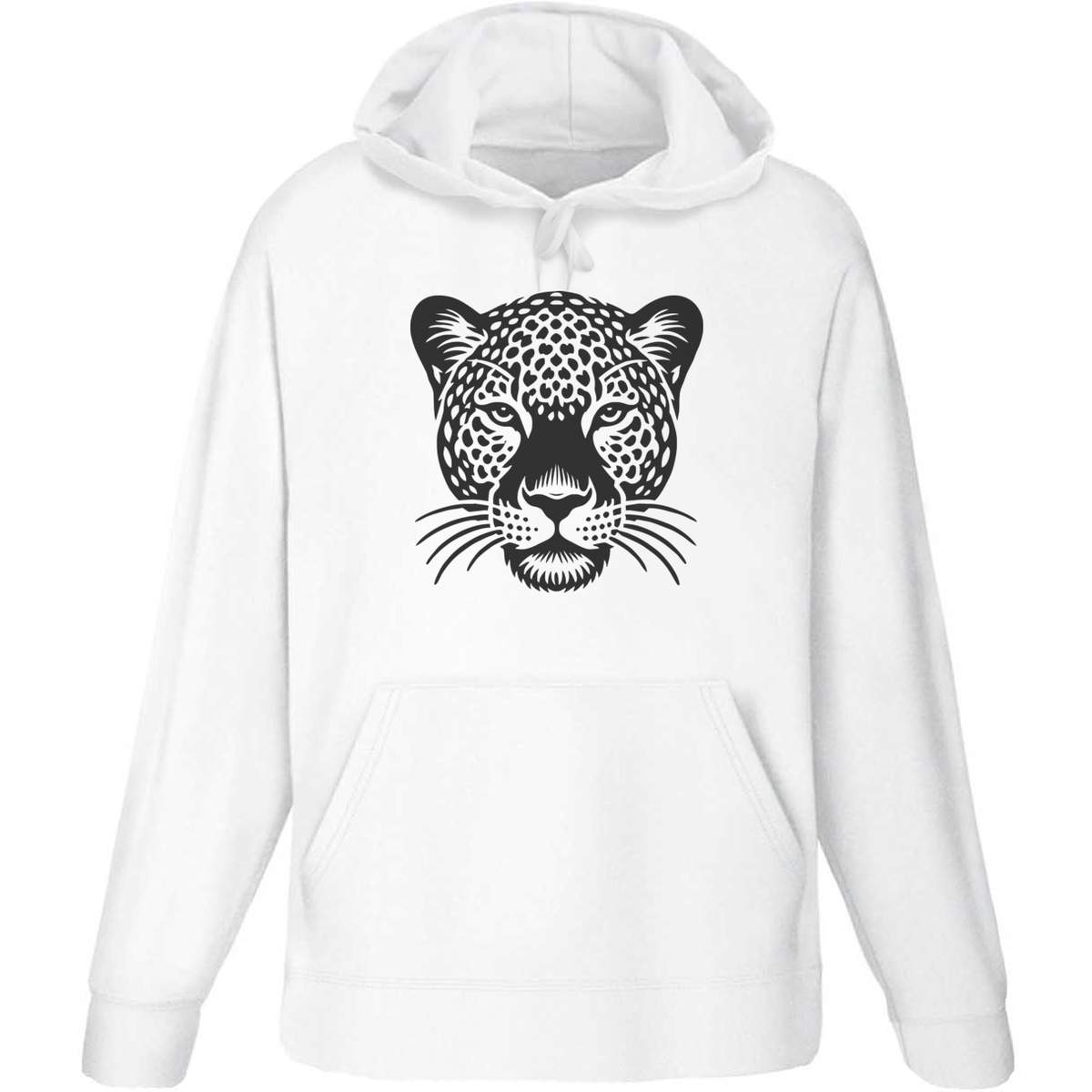 'Leopard Face' Adult Hoodie / Hooded Sweater (HO052659)