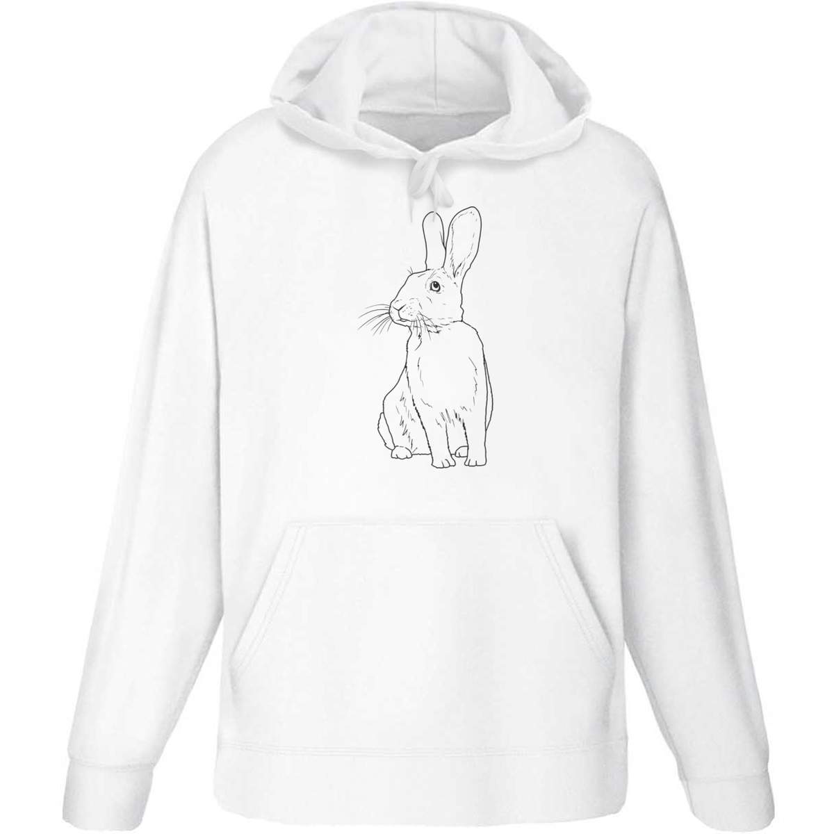 'Sitting Rabbit' Adult Hoodie / Hooded Sweater (HO053674)