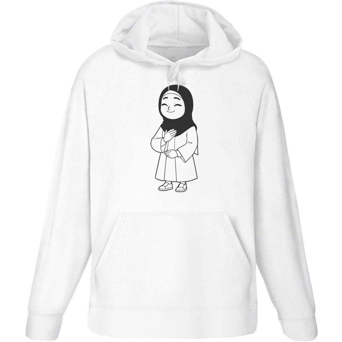 'Cheerful Girl With Hijab' Adult Hoodie / Hooded Sweater (HO058588)