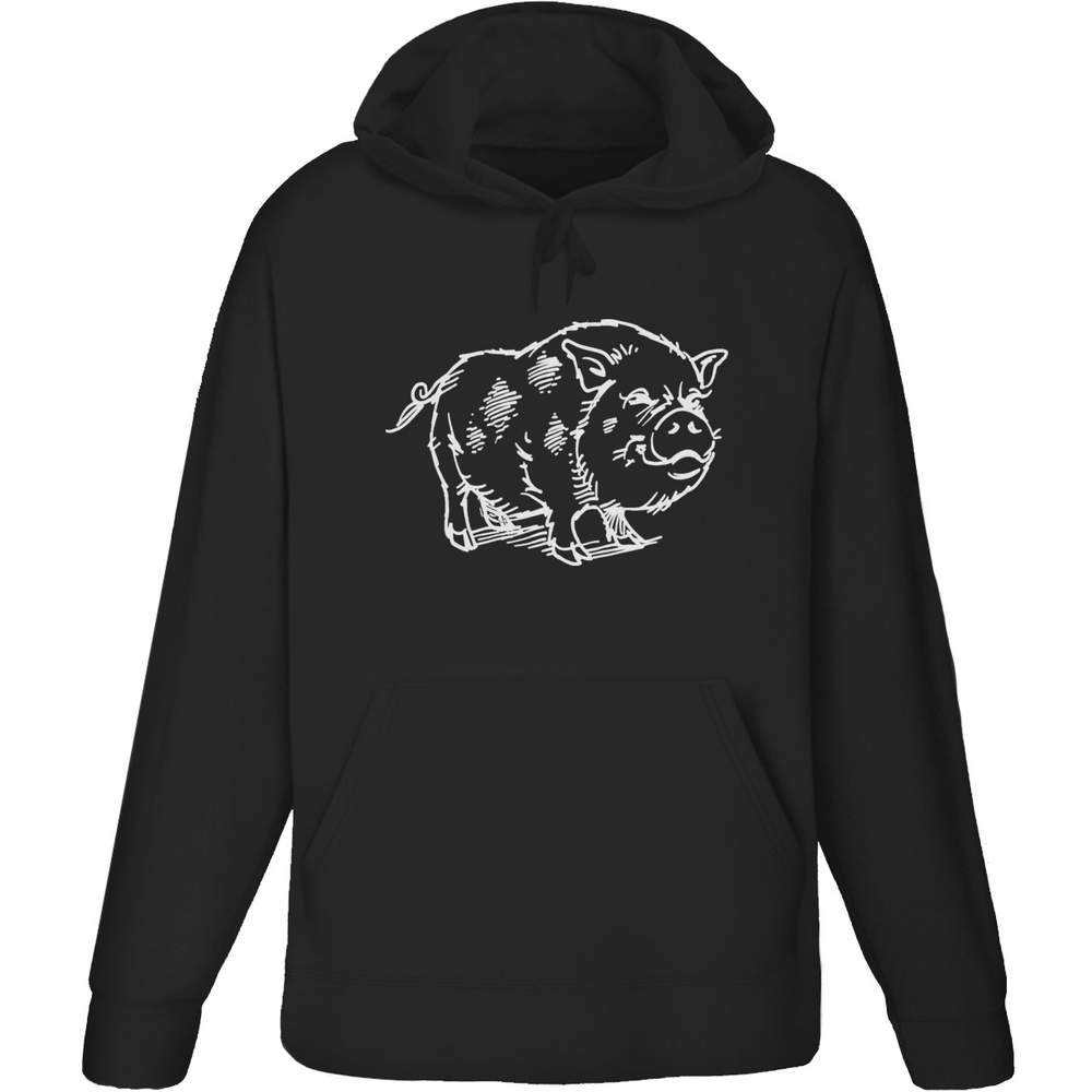 Hoodie / Kapuzenpullover "Hairy Pig" für Erwachsene (HO024298) - Bild 5 von 12