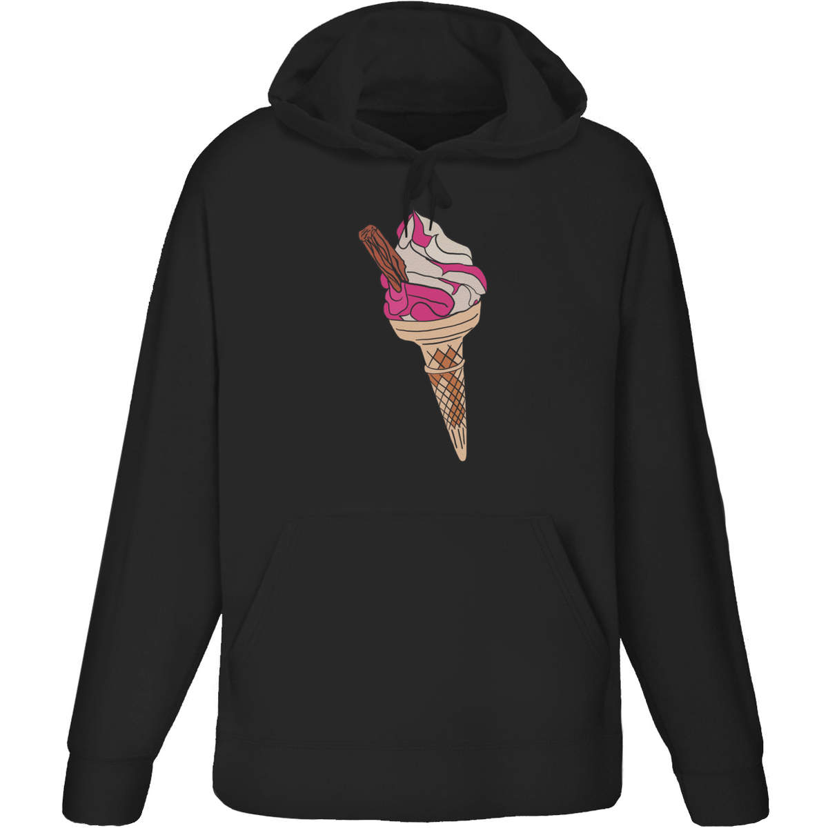 'Ice Cream Cone' Adult Hoodie / Hooded Sweater (HO025562)