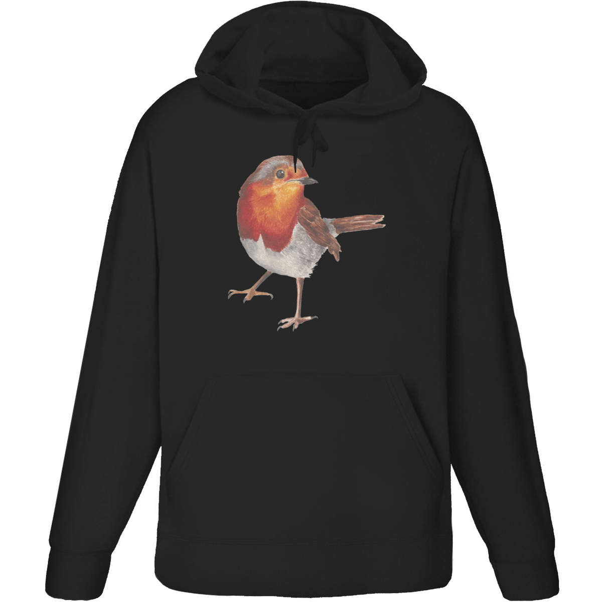 'Robin' Adult Hoodie / Sweatshirt - Winter Garden Bird Red Breast Art - Hooded Jumper for Training, Sports and Outdoor Wear (HO027919)