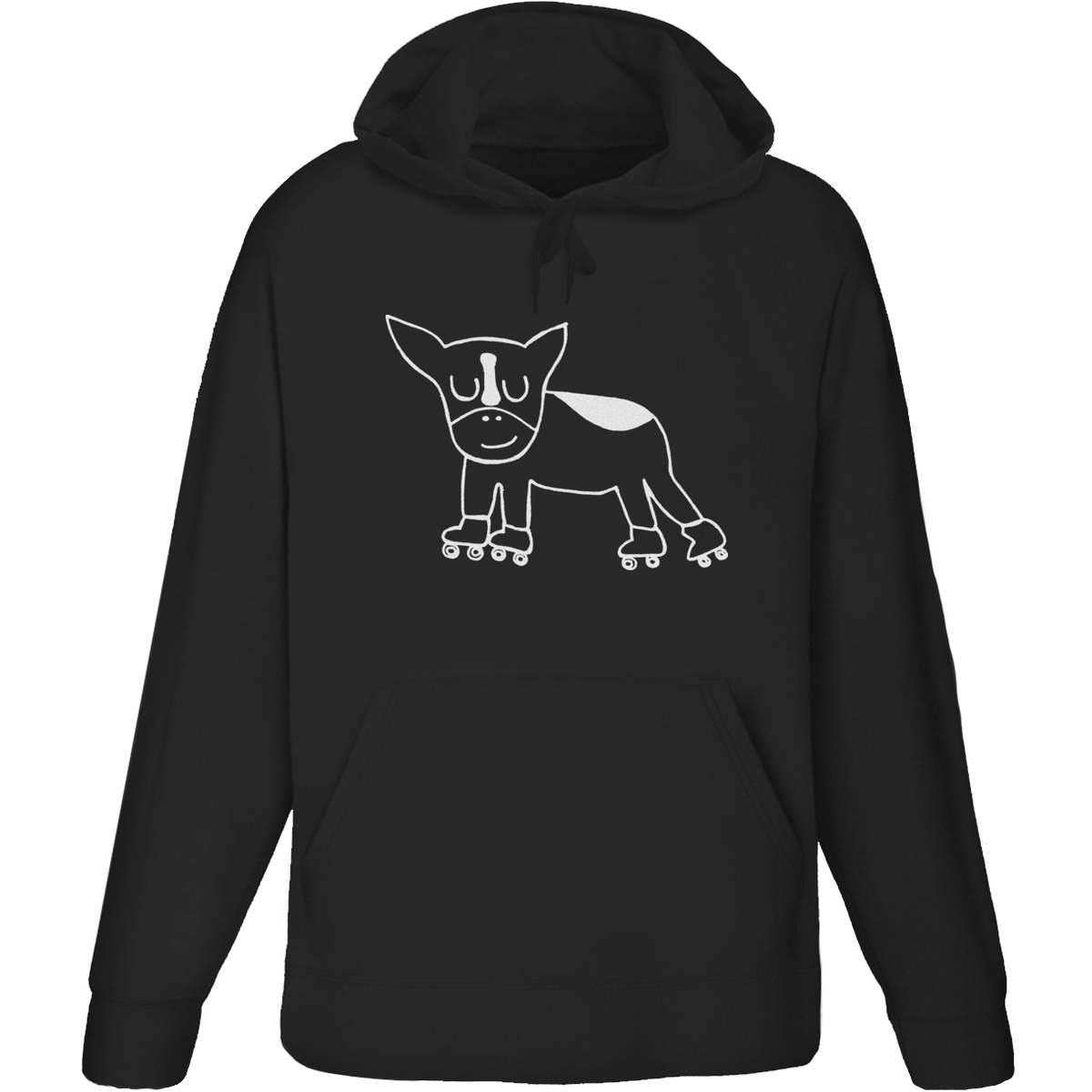'Cow With Roller Skates' Adult Hoodie / Hooded Sweater (HO028106)