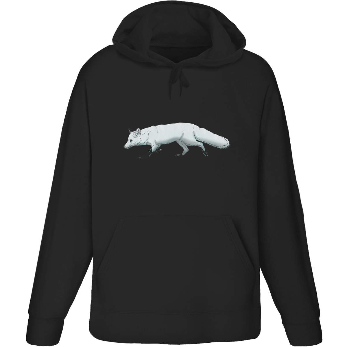 'Hunting Arctic Fox' Adult Hoodie / Sweatshirt - Hooded Jumper for Training, Sports and Outdoor Wear (HO028959)