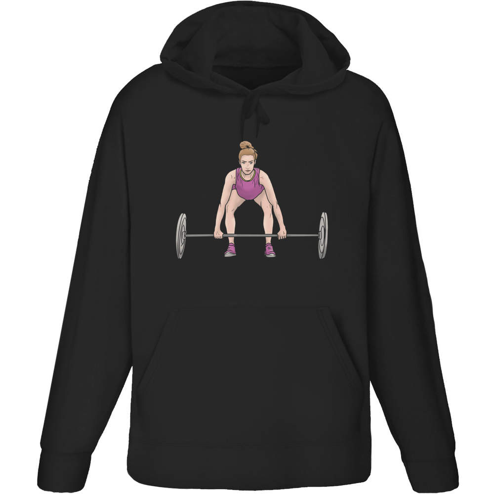 'Weightlifting Woman' Adult Hoodie / Hooded Sweater (HO035541)
