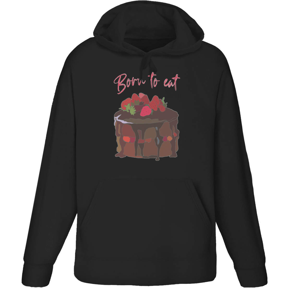 'Born to eat Chocolate Cake ' Adult Hoodie / Hooded Sweater (HO044752)
