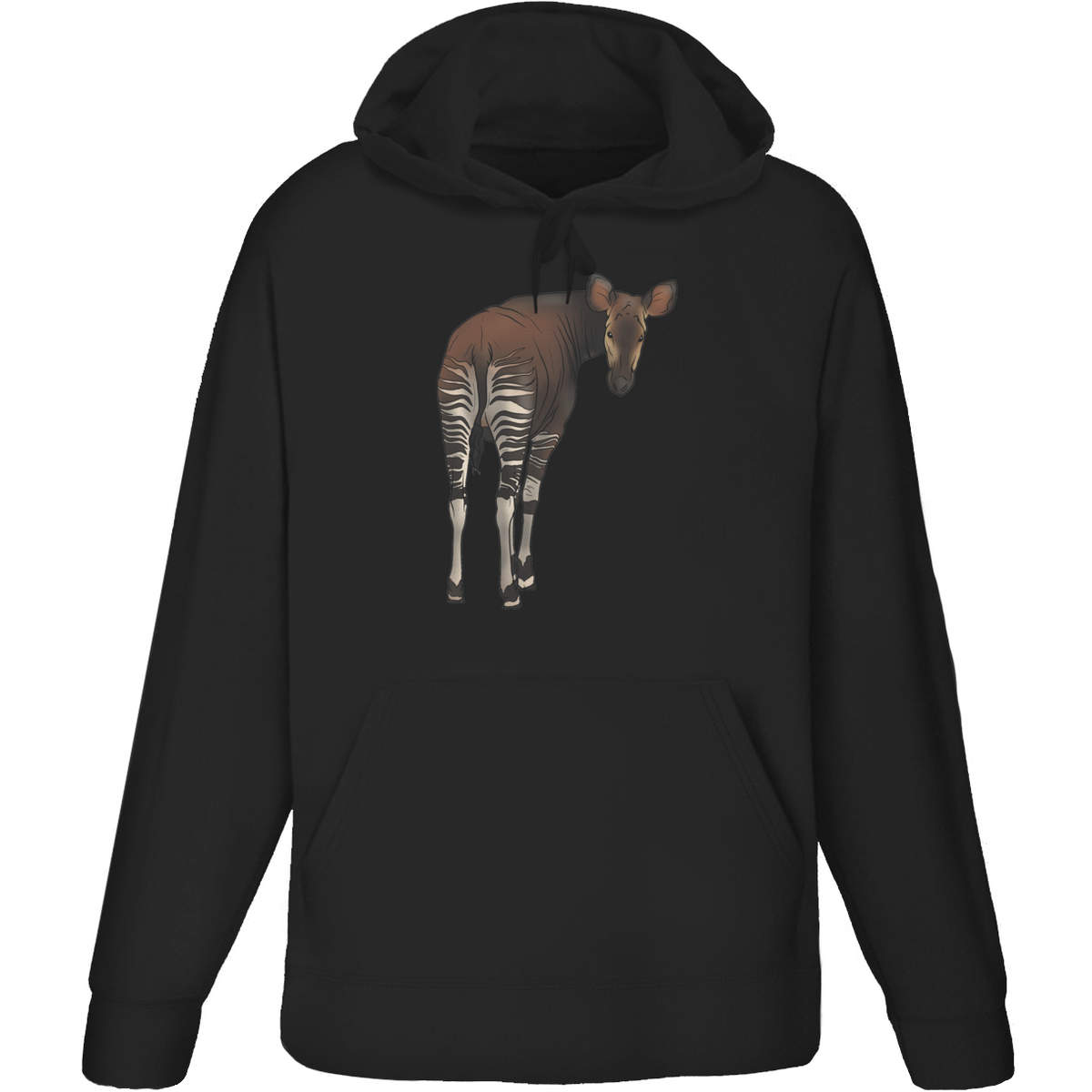 'Okapi Looking Back' Adult Hoodie / Sweatshirt - Hooded Jumper for Training, Sports and Outdoor Wear (HO046411)
