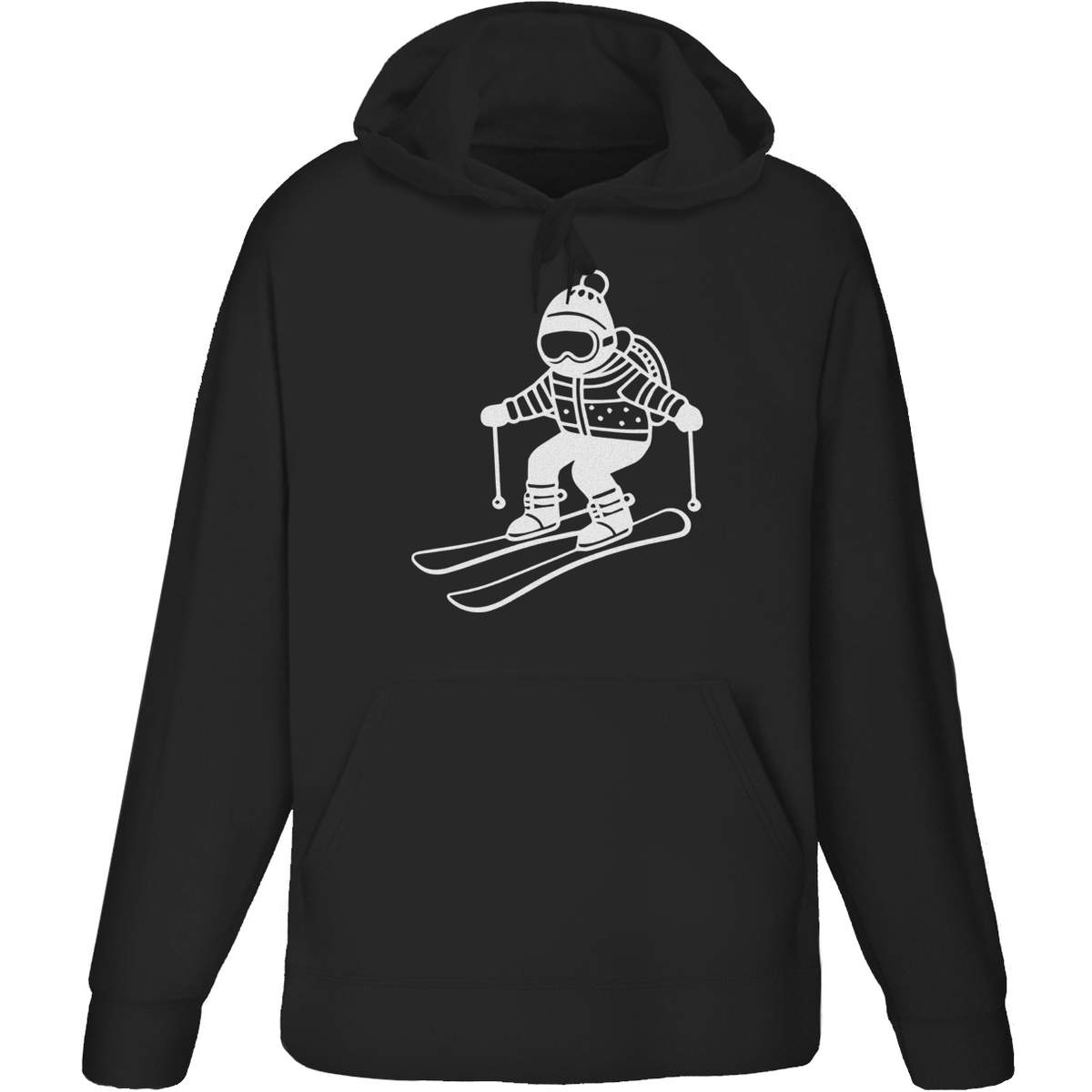 'Beginner Skier' Adult Hoodie / Hooded Sweater (HO047711)