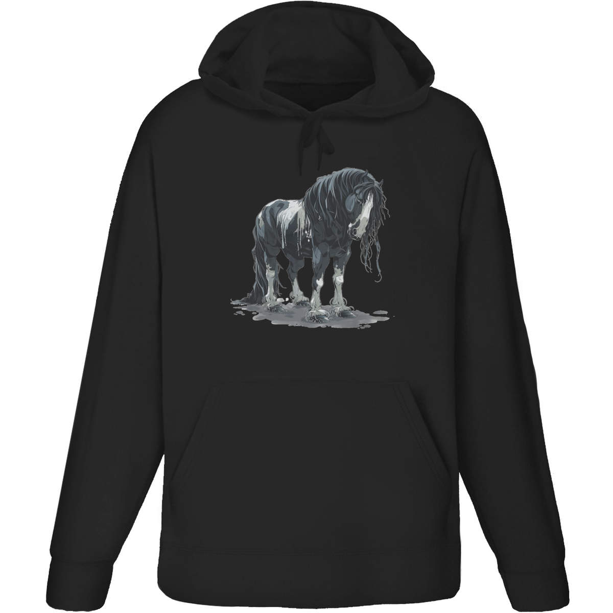 'Gothic Zombie Horse ' Adult Hoodie / Hooded Sweater (HO047846)