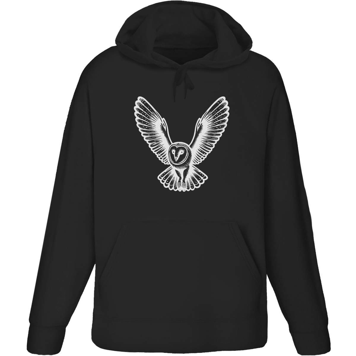 'Flying Barn Owl' Adult Hoodie / Hooded Sweater (HO048329)