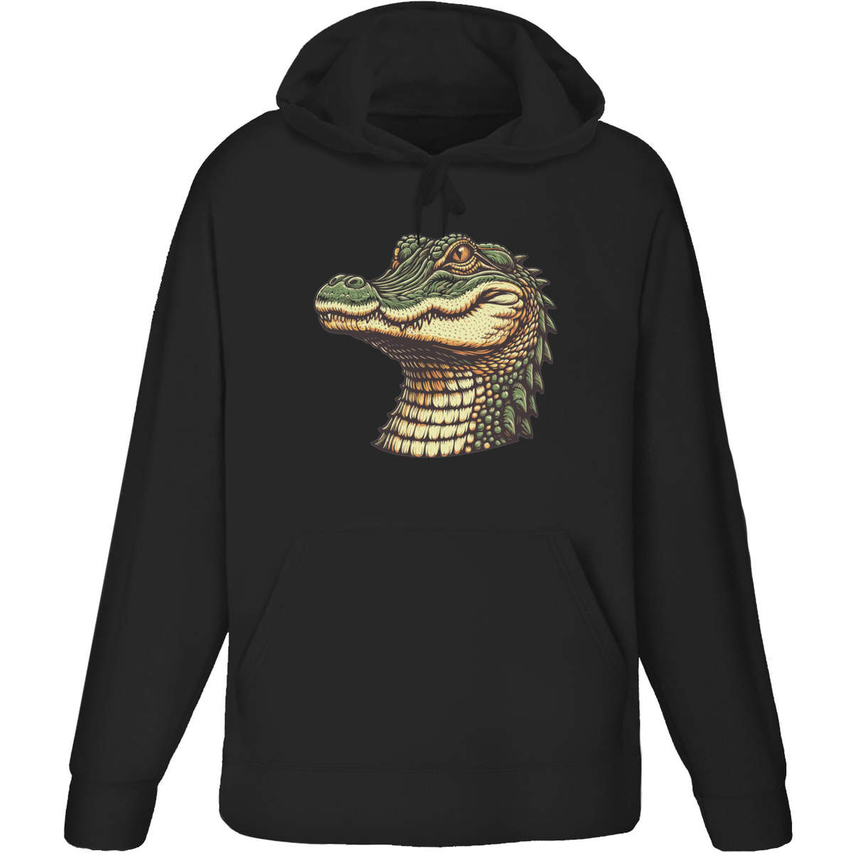 'Alligator Portrait' Adult Hoodie / Hooded Sweater (HO049514)